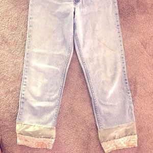 Gap Jeans With Custom Cuff Embellishment Size 8